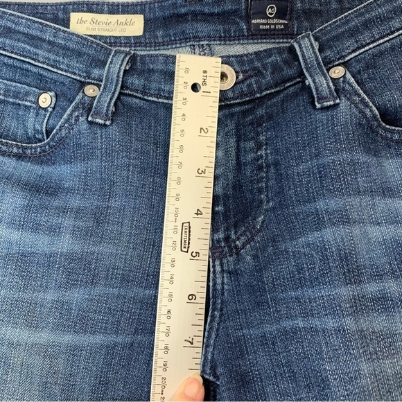 AG Adriano Goldschmied the Stevie Ankle slim straight leg‎ blue jean. Size 28R - Picture 6 of 11